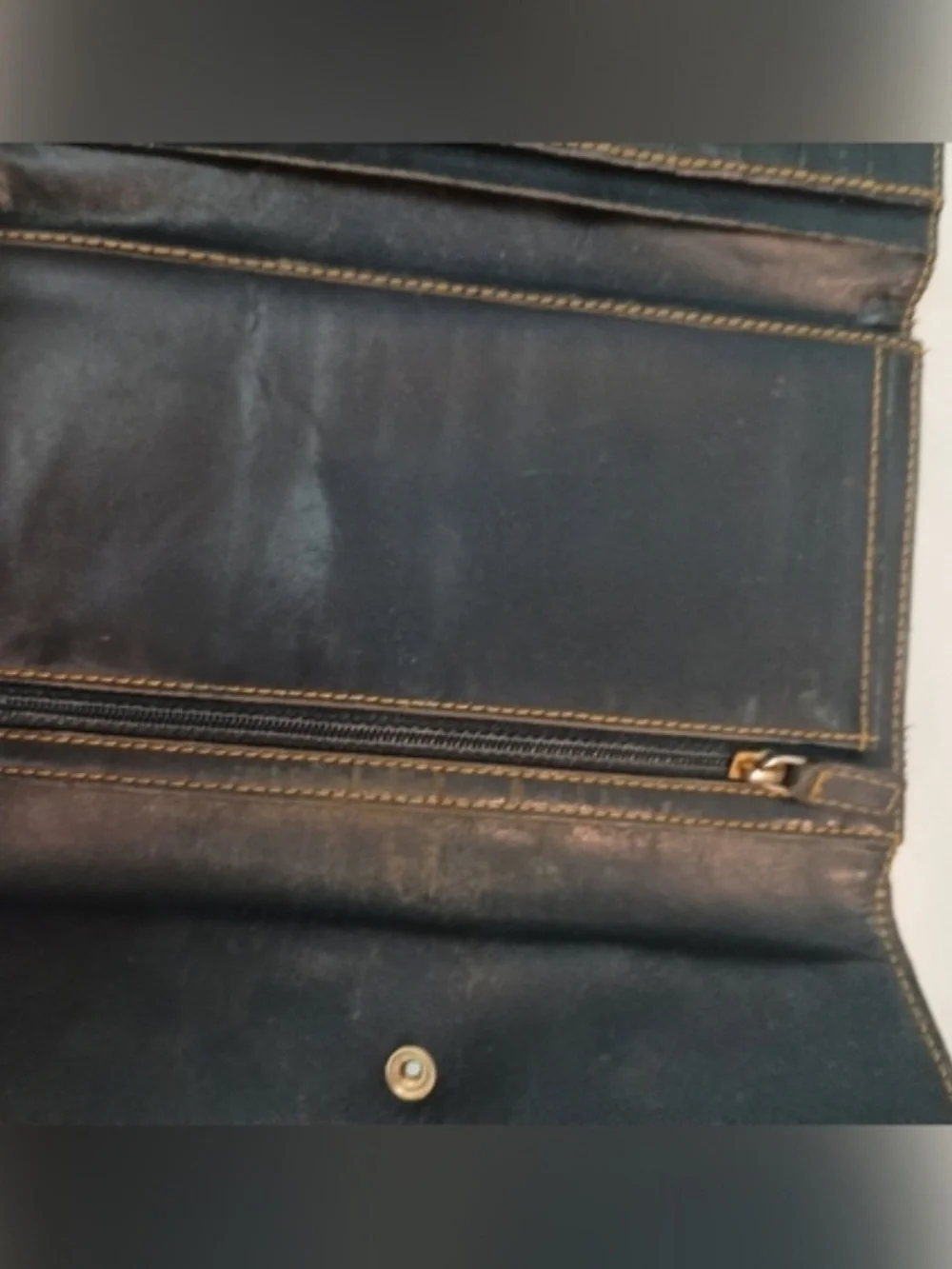 Christian Dior Logo Saddle Trotter TriFold Wallet Canvas Leather Silver Charm